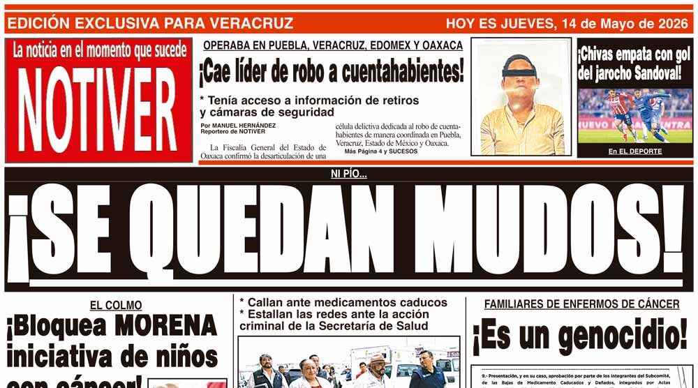 LA PORTADA - JUEVES 14 DE MAYO 2026