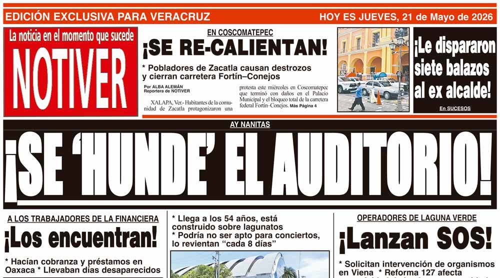 LA PORTADA - JUEVES 21 DE MAYO 2026