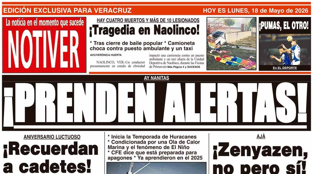 LA PORTADA - LUNES 18 DE MAYO 2026