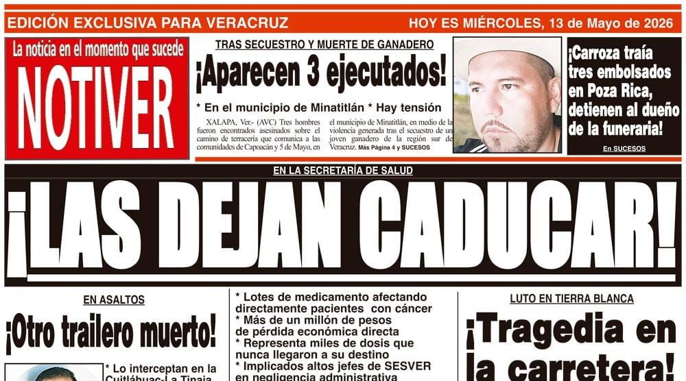 LA PORTADA - MIÉRCOLES 13 DE MAYO 2026