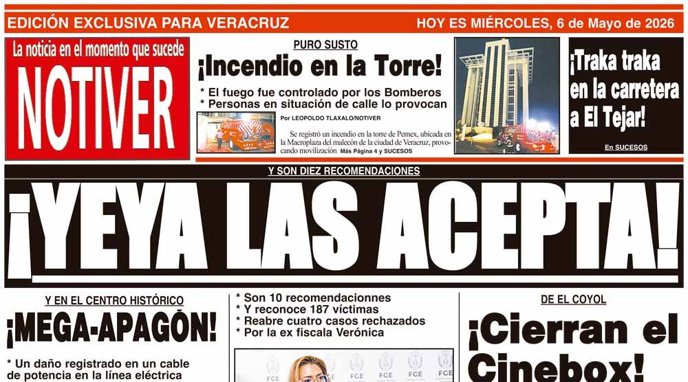 LA PORTADA - MIÉRCOLES 6 DE MAYO 2026