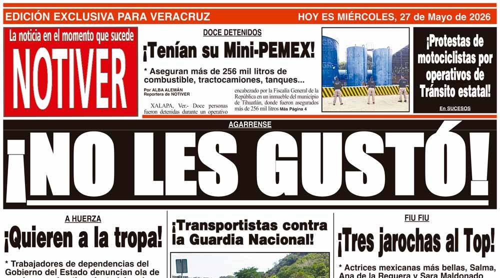 LA PORTADA - MIÉRCOLES 27 DE MAYO 2026