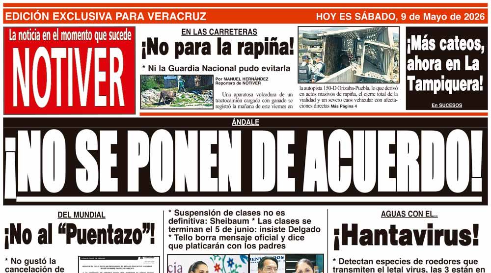 LA PORTADA - SÁBADO 9 DE MAYO 2026