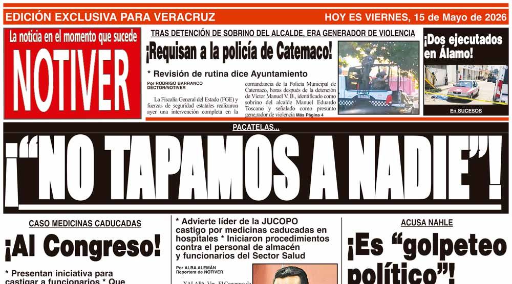 LA PORTADA - VIERNES 15 DE MAYO 2026