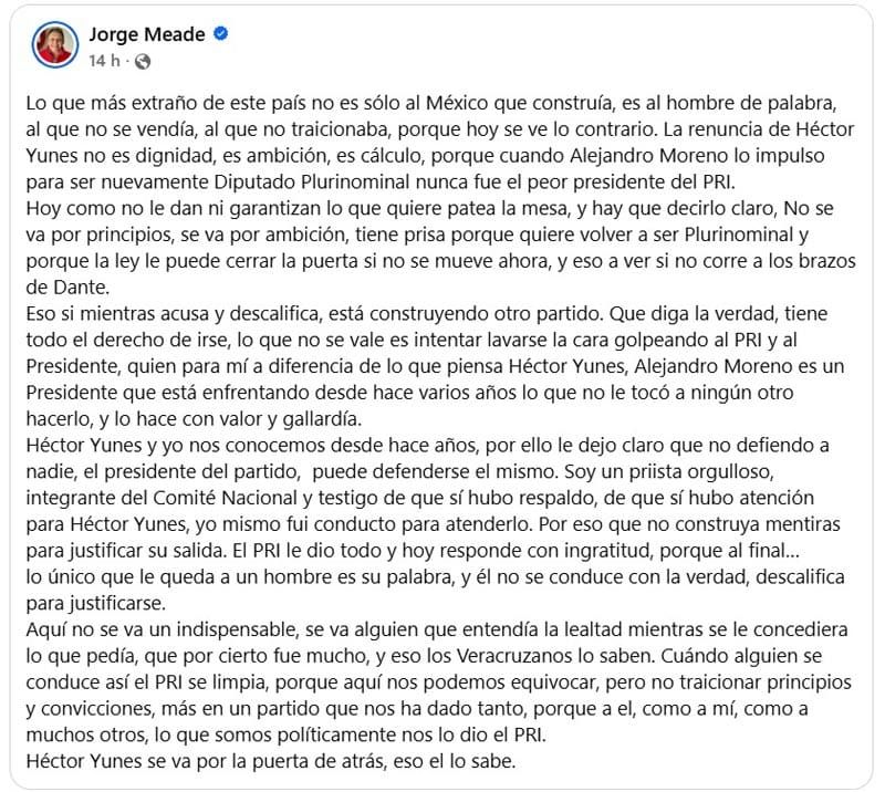 ¡EL PRI LE DIO TODO! - MEADE