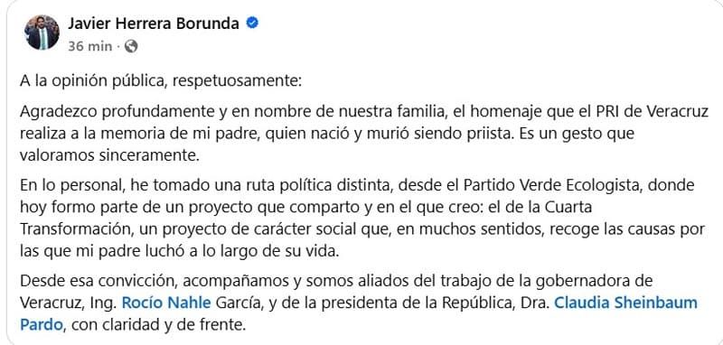¡NO VIENE JAVIER! - *Al homenaje del PRI a Fidel