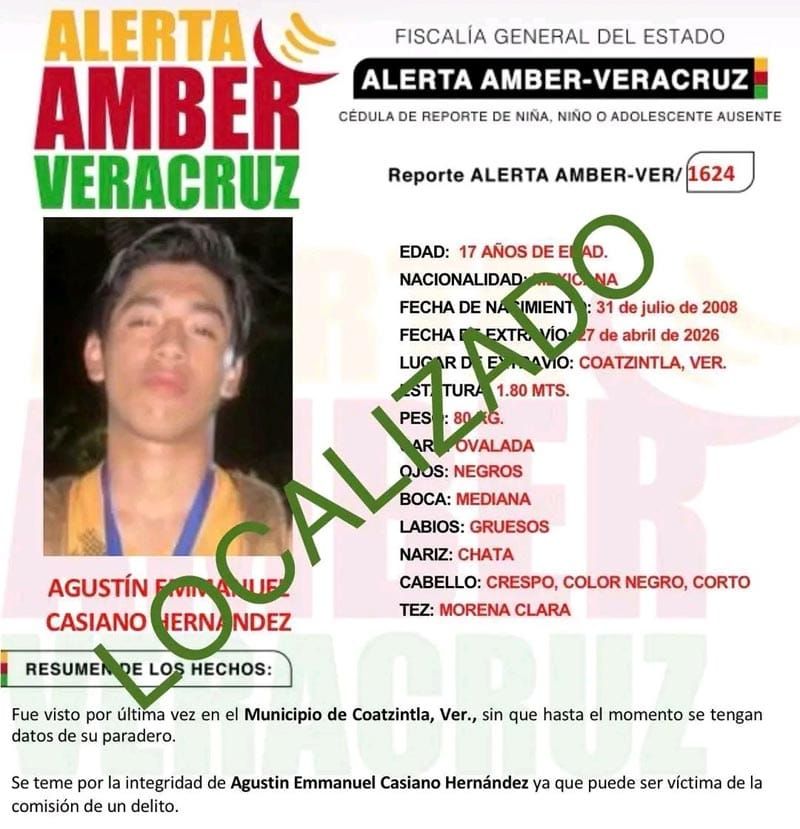 ¡LOCALIZAN EN POZA RICA A ESTUDIANTE DESAPARECIDO DEL CBTIS 78!