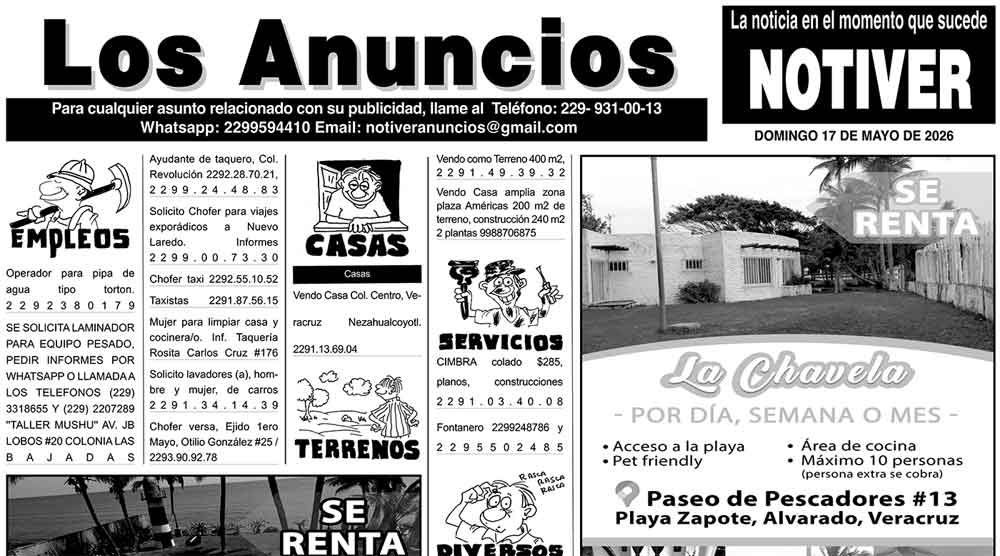 ...LOS ANUNCIOS, AVISOS Y DEMÁS! - DOMINGO, 17 DE MAYO 2026
