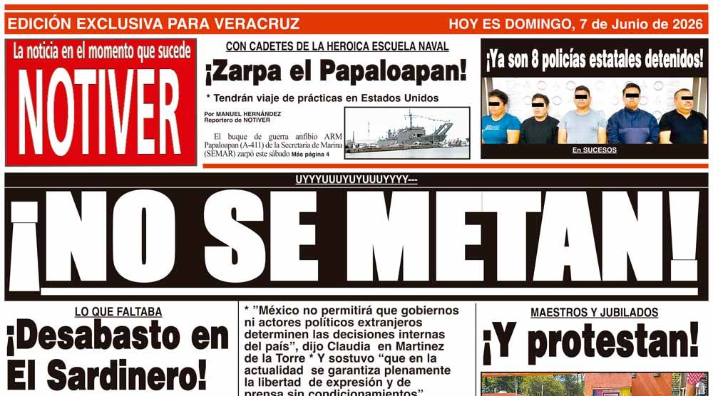 LA PORTADA - DOMINGO 7 DE JUNIO 2026