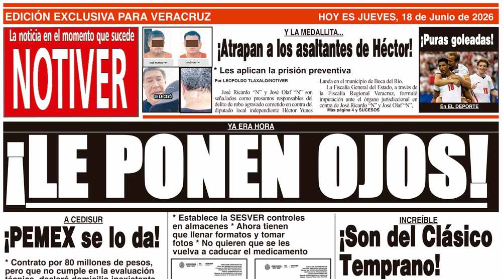 LA PORTADA - JUEVES 18 DE JUNIO 2026
