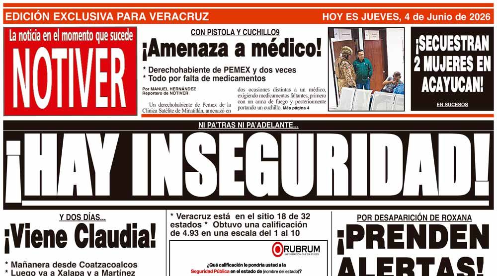 LA PORTADA - JUEVES 4 DE JUNIO 2026