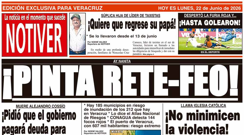 LA PORTADA - LUNES 22 DE JUNIO 2026