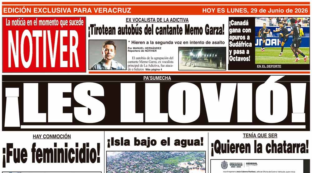 LA PORTADA - LUNES 29 DE JUNIO 2026