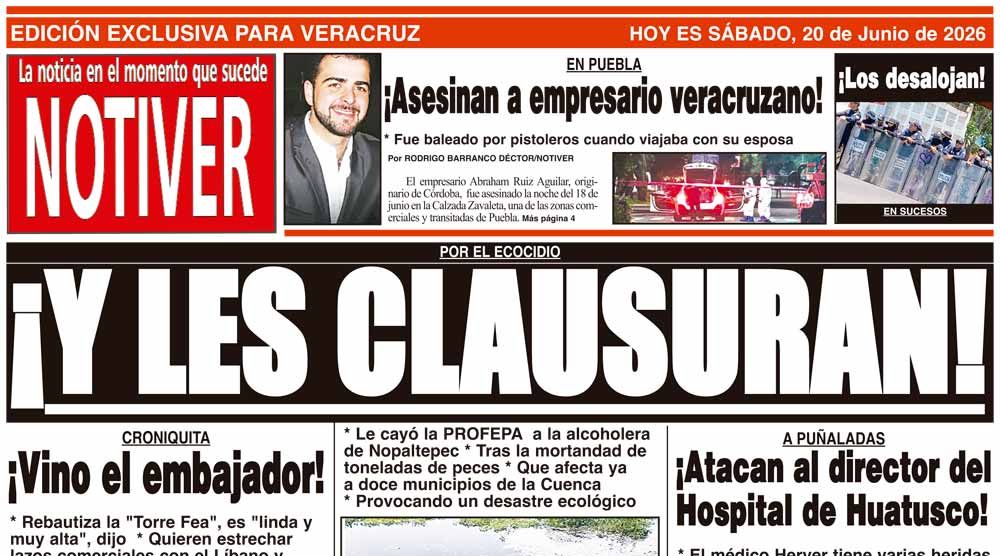LA PORTADA - SÁBADO 20 DE JUNIO 2026