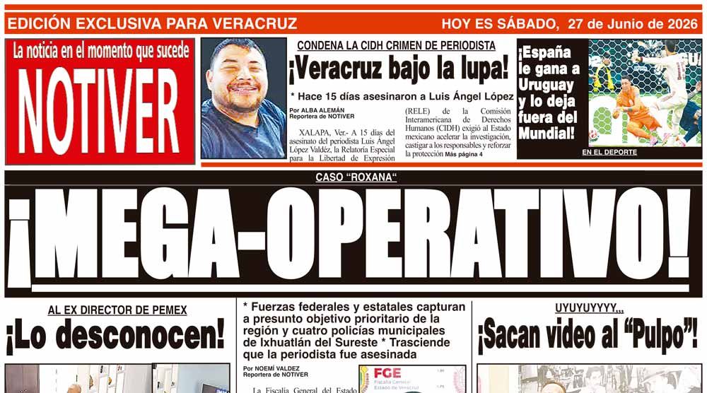 LA PORTADA - SÁBADO 27 DE JUNIO 2026