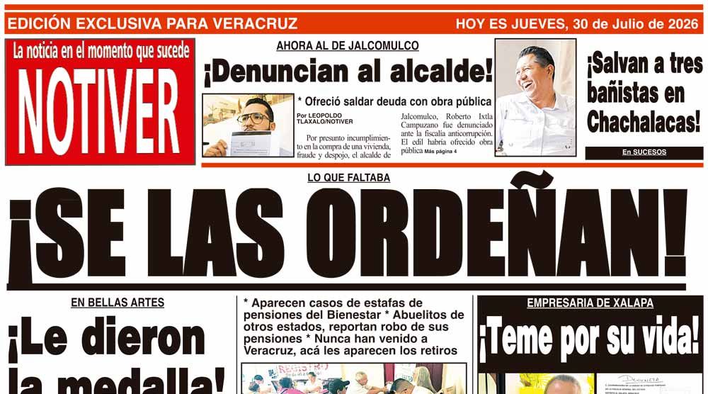 LA PORTADA - JUEVES 30 DE JULIO 2026