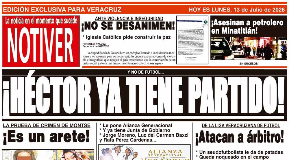 LA PORTADA - LUNES 13 DE JULIO 2026