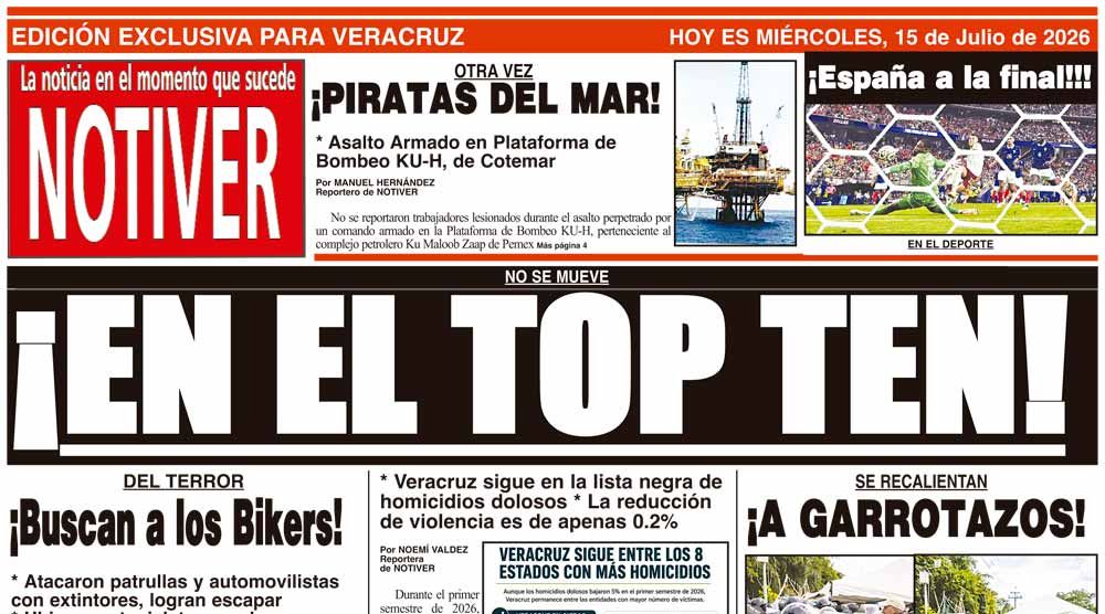 LA PORTADA - MIÉRCOLES 15 DE JULIO 2026