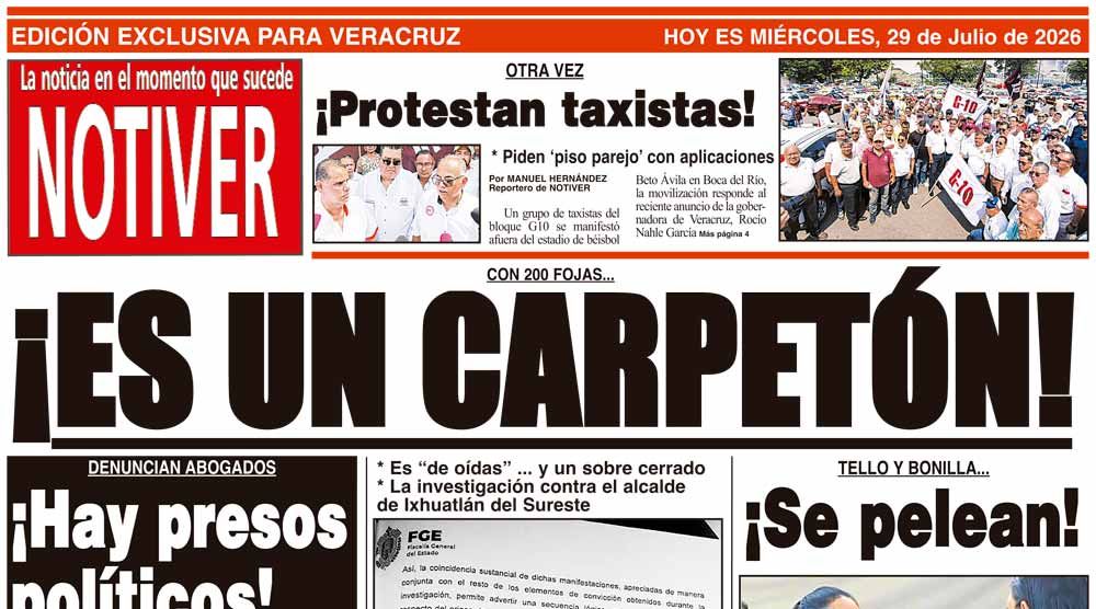 LA PORTADA - MIÉRCOLES 29 DE JULIO 2026