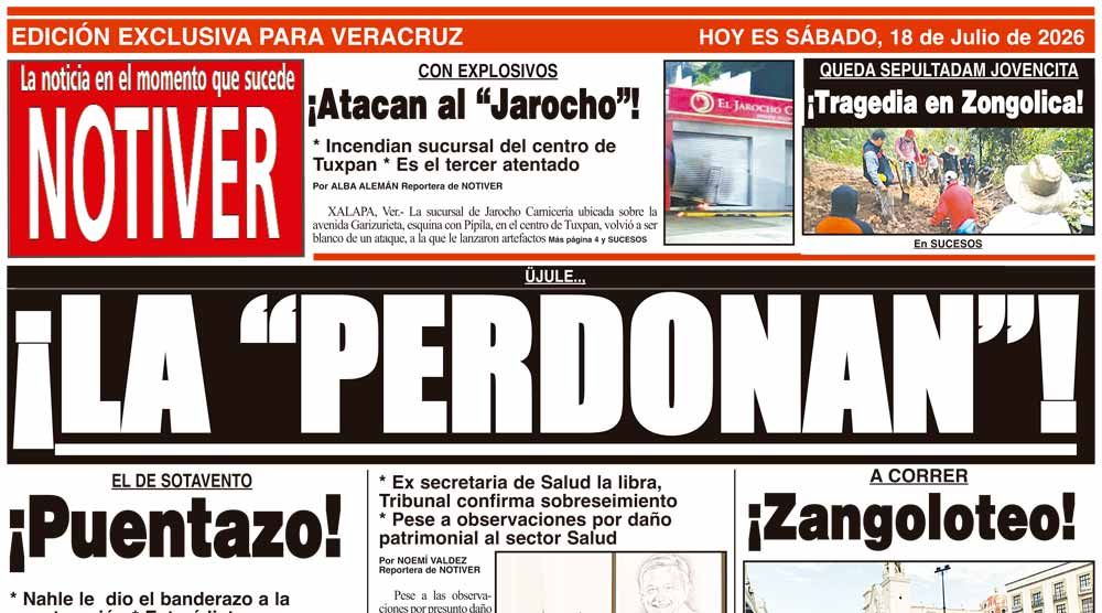 LA PORTADA - SÁBADO 18 DE JULIO 2026