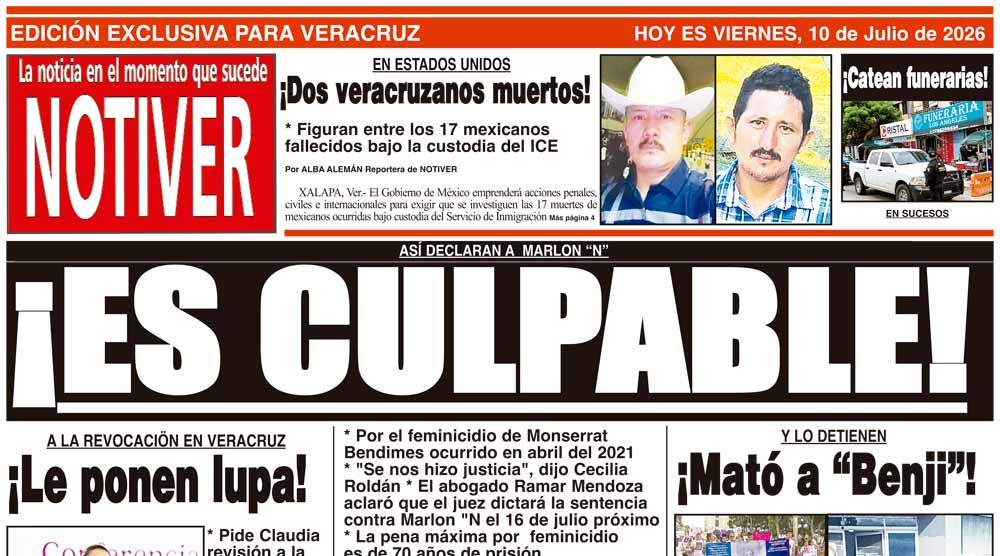 LA PORTADA - VIERNES 10 DE JULIO 2026