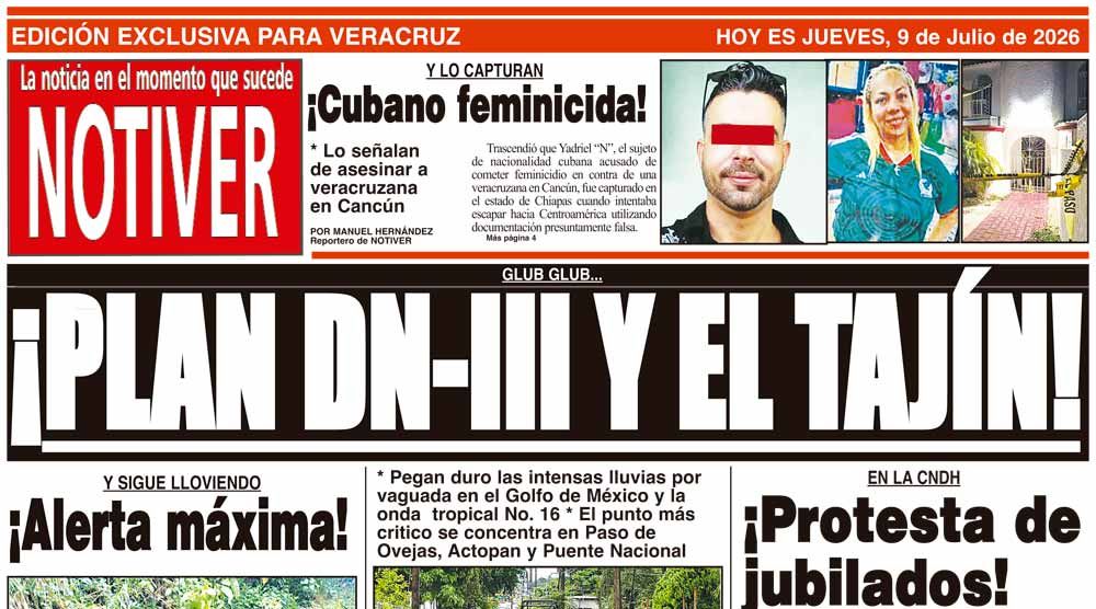 LA PORTADA - JUEVES 9 DE JULIO 2026