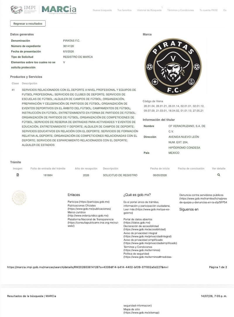 ¡SIGUE LA POLÉMICA SOBRE EL REGISTRO O NO DE PIRATAS FC!
