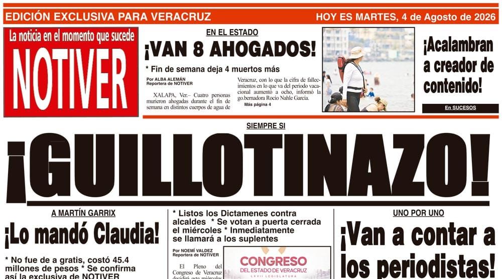 LA PORTADA - MARTES 4 DE AGOSTO 2026
