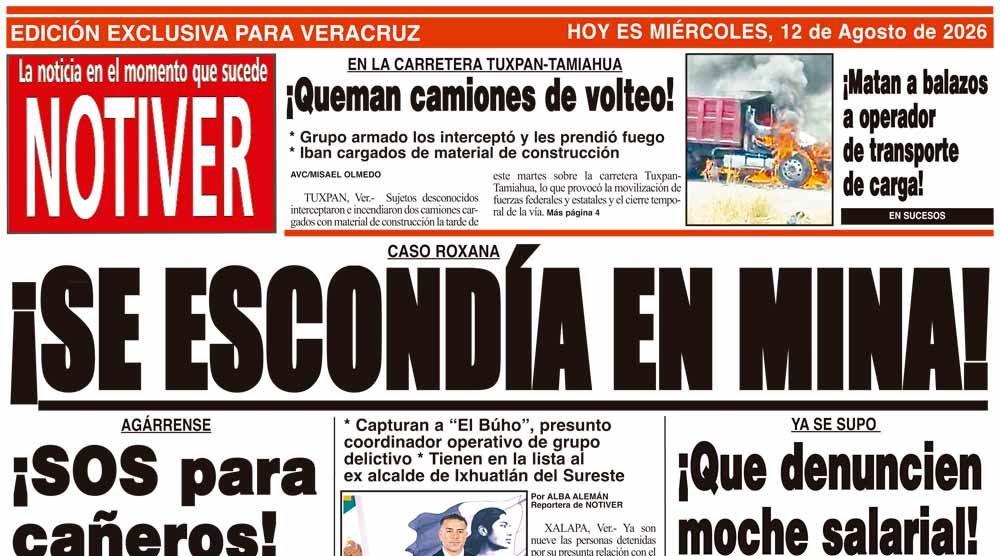 LA PORTADA - MIÉRCOLES 12 DE AGOSTO 2026
