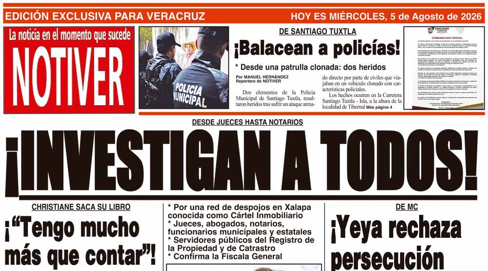 LA PORTADA - MIÉRCOLES 5 DE AGOSTO 2026