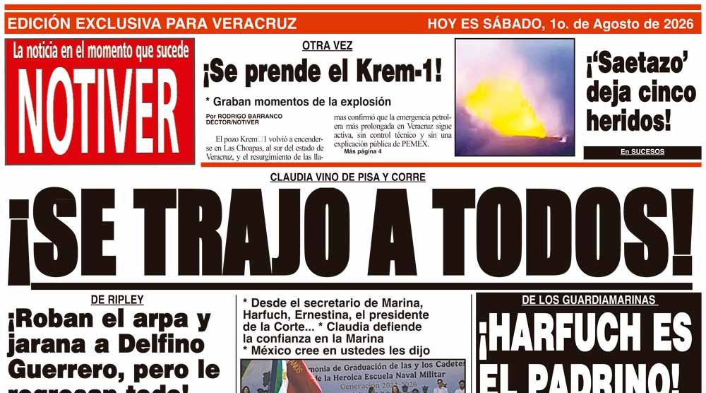 LA PORTADA - SÁBADO 1 DE AGOSTO 2026