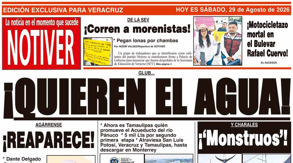 LA PORTADA - SÁBADO 29 DE AGOSTO 2026