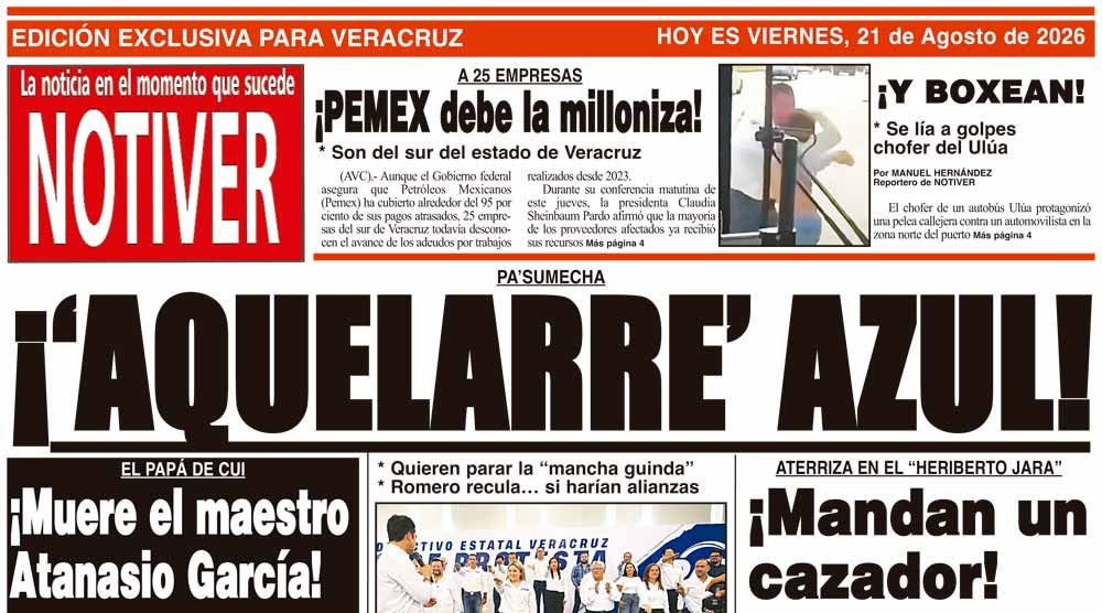 LA PORTADA - VIERNES 21 DE AGOSTO 2026