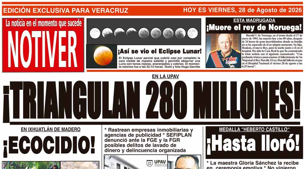 LA PORTADA - VIERNES 28 DE AGOSTO 2026