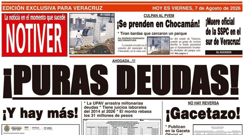 LA PORTADA - VIERNES 7 DE AGOSTO 2026