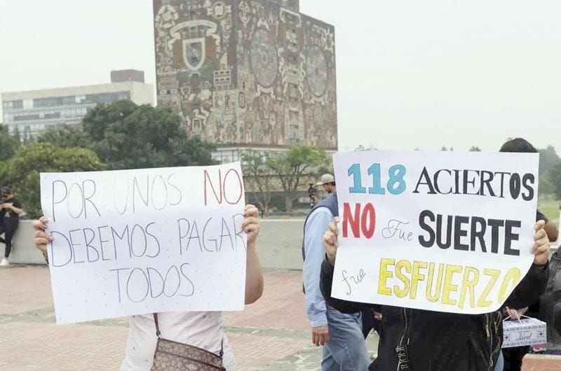 ¡CONVOCAN ADMITIDOS DE UNAM A MARCHA CONTRA EXAMEN!