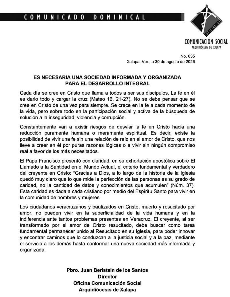 ¡HAY QUE ENFRENTAR LA VIOLENCIA E INSEGURIDAD! - A REZAR