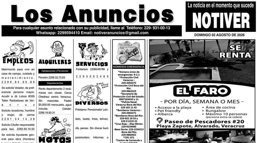 ...LOS ANUNCIOS, AVISOS Y DEMÁS! - DOMINGO, 2 DE AGOSTO 2026