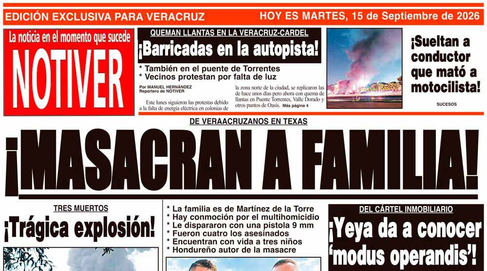 LA PORTADA - MARTES 15 DE SEPTIEMBRE 2026