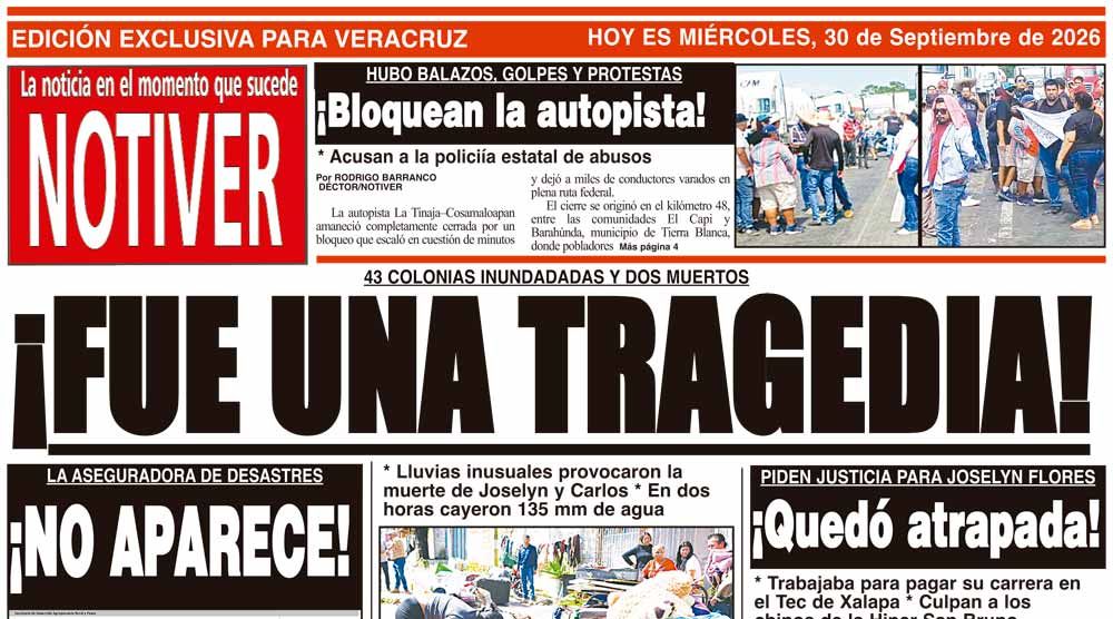 LA PORTADA - MIÉRCOLES 30 DE SEPTIEMBRE 2026