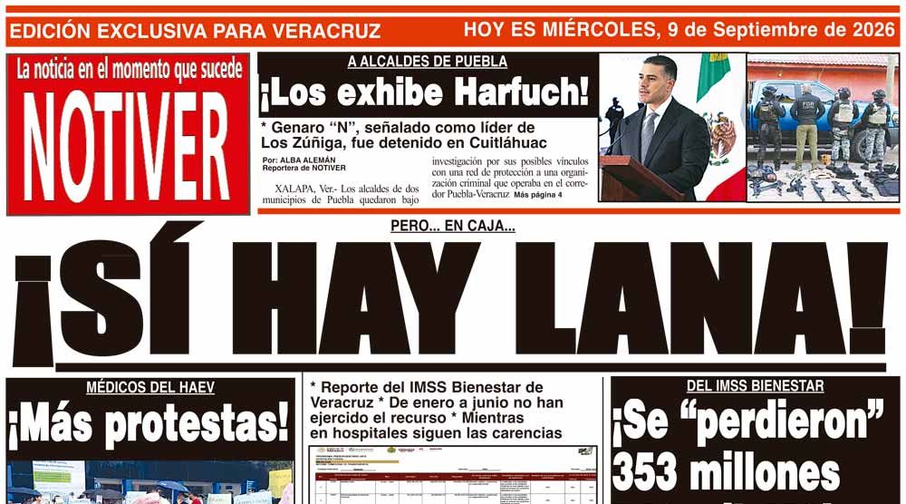 LA PORTADA - MIÉRCOLES 9 DE SEPTIEMBRE 2026