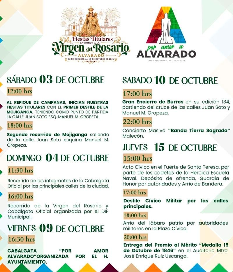 ¡FIESTAS A LA VIRGEN DEL ROSARIO!
