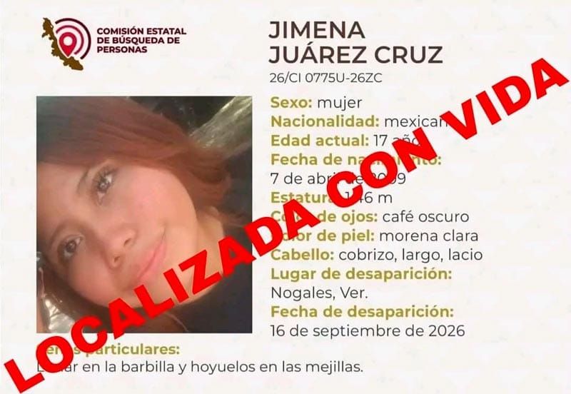¡LA JOVEN JIMENA APARECIÓ CON VIDA!