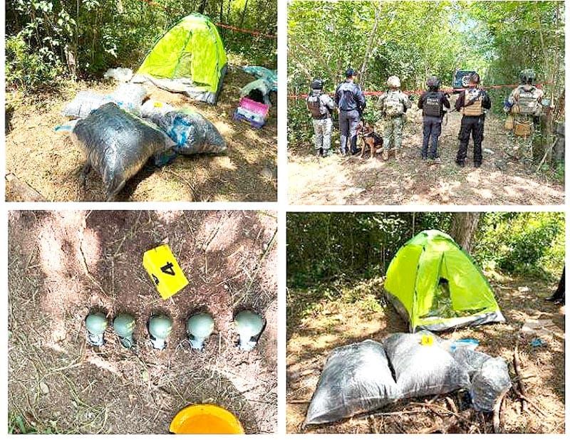 ¡59 MIL BOLSITAS CON DROGA Y CINCO GRANADAS EN CATEO EN TEMPOAL!