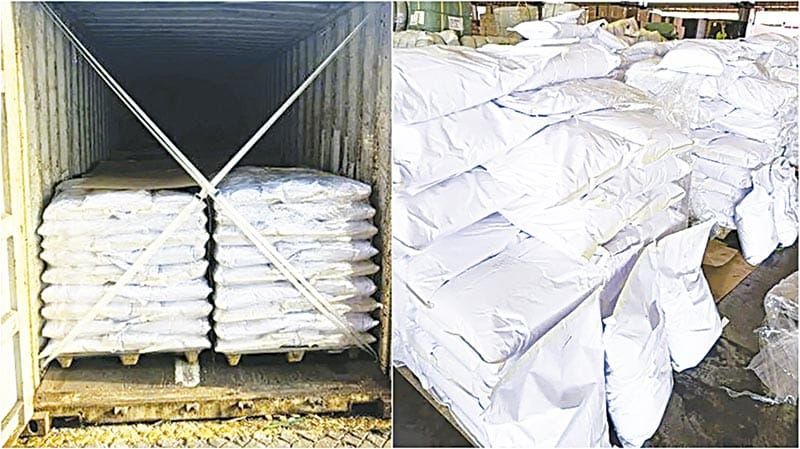 ¡DETECTAN 27 TONELADAS DE ÁCIDO TARTÁTICO, DE CHINA!