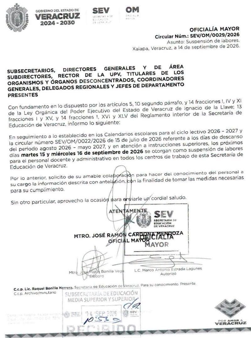 ¡NO HAY CLASES! - Y EN TODO EL ESTADO