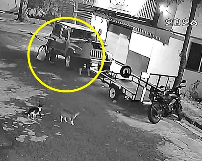 ¡LADRÓN CON TRICICLO ROBÓ BATERÍA DE JEEP EN EL FLORESTA!