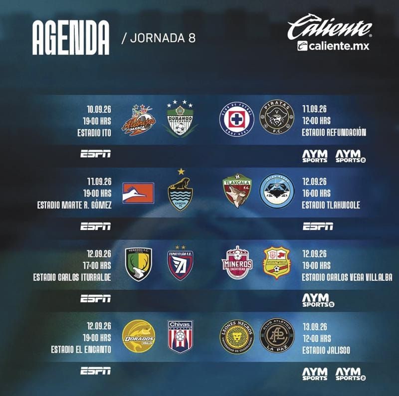 ¡ARRANCA LA JORNADA 8 DE LIGA DE EXPANSIÓN!