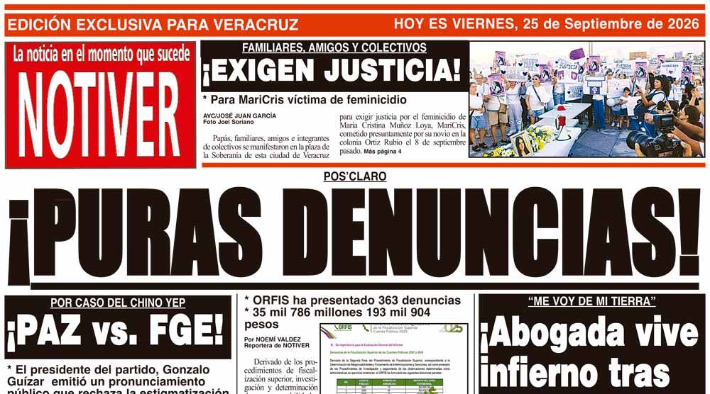 LA PORTADA - VIERNES 25 DE SEPTIEMBRE 2026