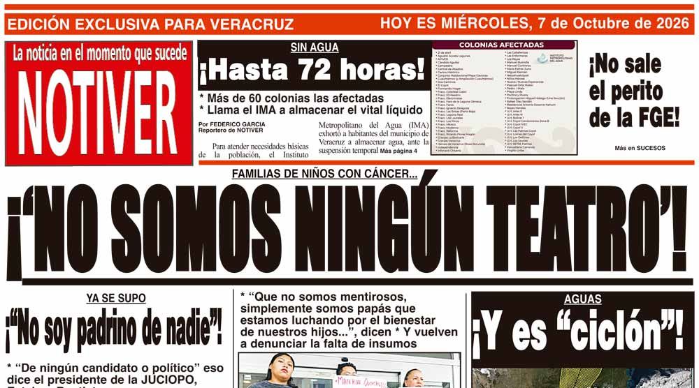 LA PORTADA - MIÉRCOLES 7 DE OCTUBRE 2026